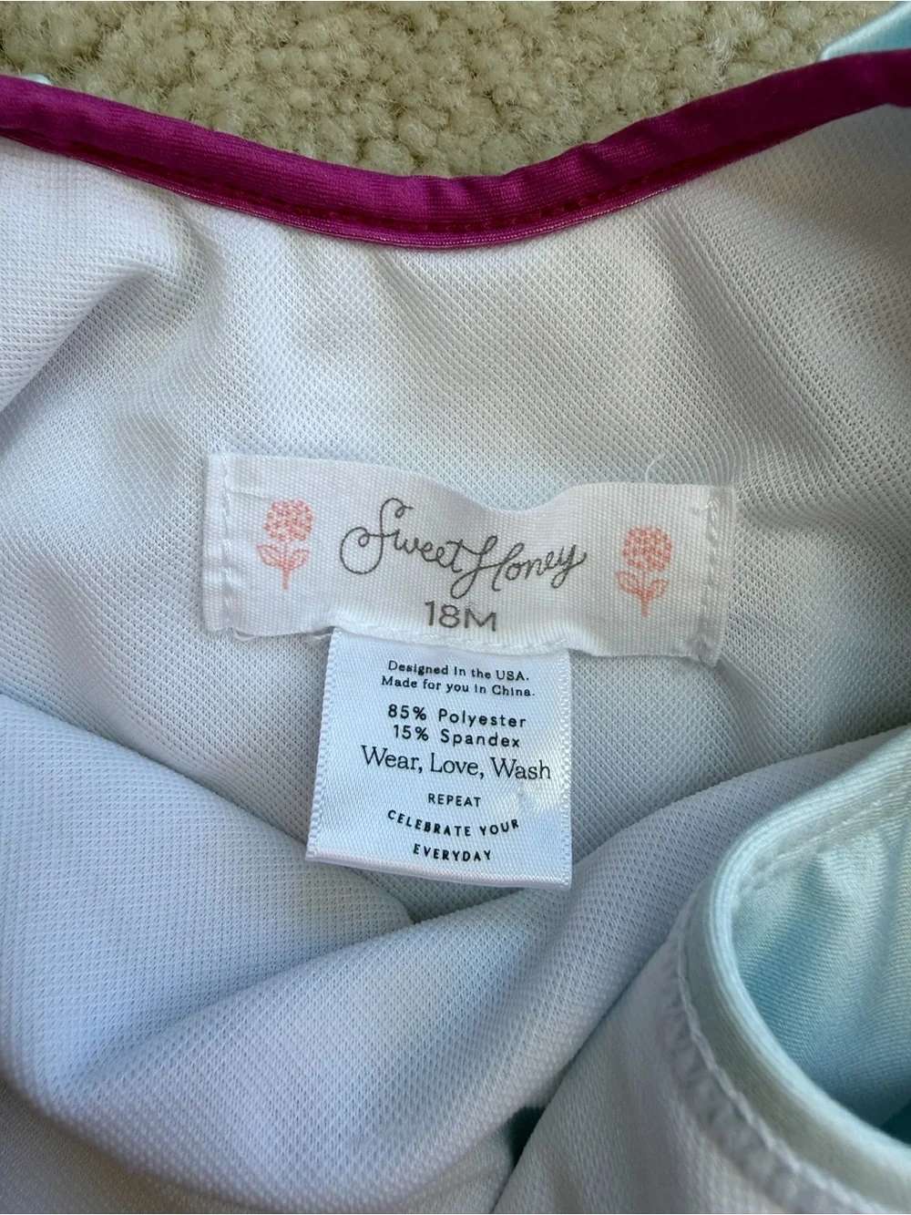 SweetHoney Size 18 Months Purple Rainbow Print One Piece Dance Leotard
